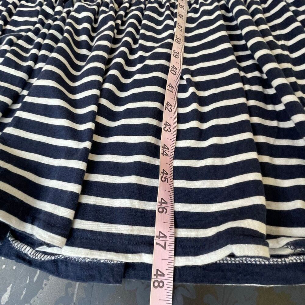 Boden Emma Tiered Jersey Midi Dress Navy Blue And White Stripes Size 10P - Picture 8 of 12